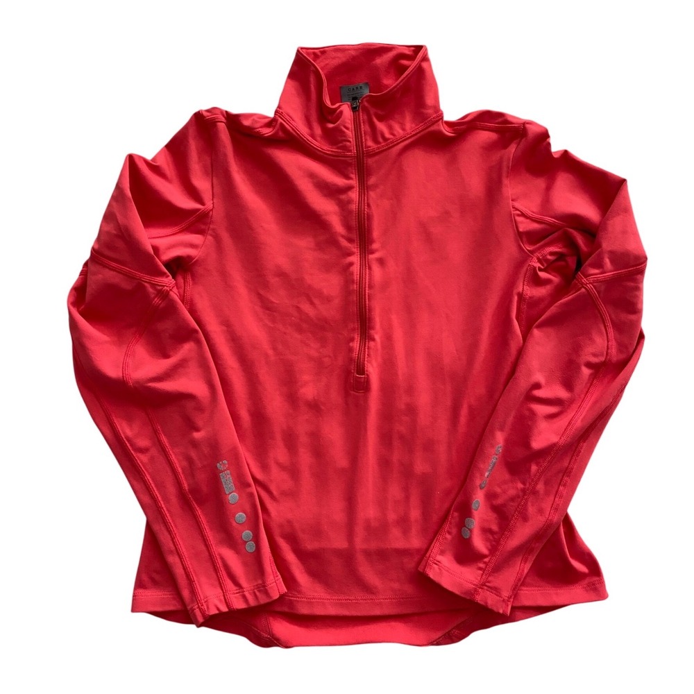 REI Quarter Zip Pullover Women S Red Pink Coral Long Sleeve Athletic Top Sporty